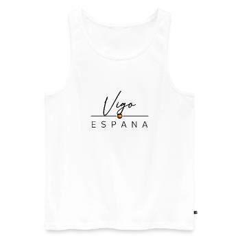 Spain - Vigo - Spanien - Espana - Männer Premium Bio Tank Top - Weiß - Vorne - AI Model Male 178 light (178cm)