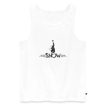 snowboard freestyle - Débardeur bio Premium Homme - blanc - Devant - AI Model Male 178 light (178cm)