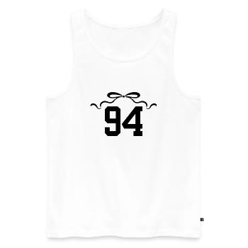 Number 94 Knot - 94th Anniversary - Men's Premium Organic Tank Top - white - Front - AI Model Male 178 light (178cm)