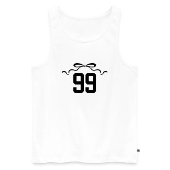 Nummer 99 Knoten - 99. Jahrestag - Männer Premium Bio Tank Top - Weiß - Vorne - AI Model Male 178 light (178cm)