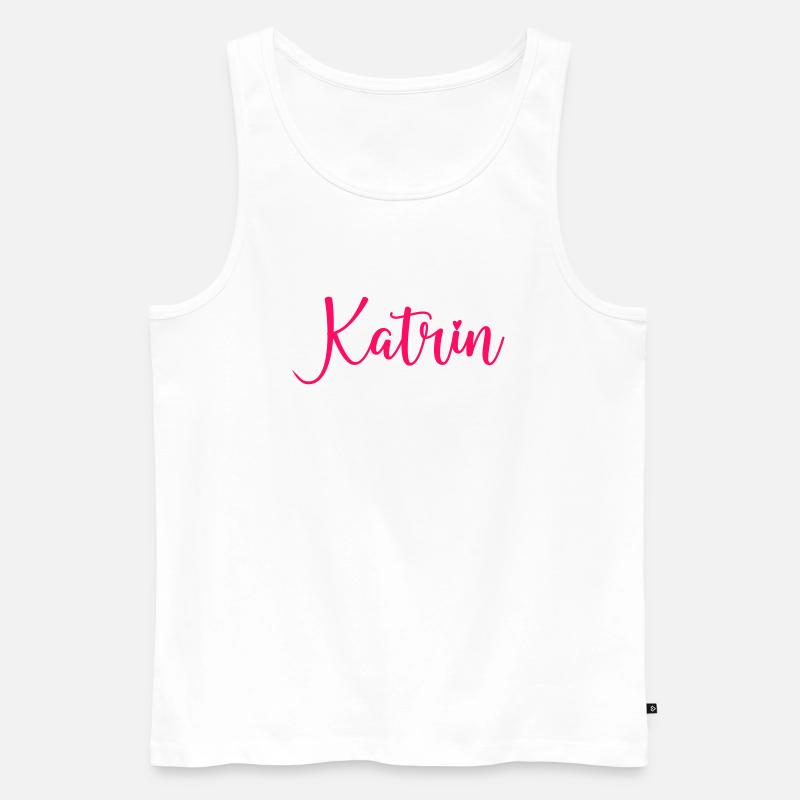 katrin name - Männer Premium Bio Tank Top - Weiß