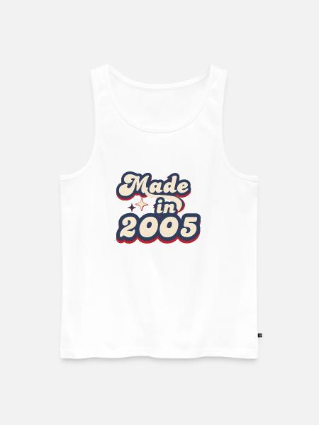 Made in 2005 Retro - Men's Premium Organic Tank Top - white