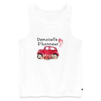 Brautjungfer Auto Braut Blumen - Männer Premium Bio Tank Top - Weiß - Vorne - Michal (187cm)