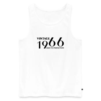 Vintage 1966 aged to perfection - Débardeur bio Premium Homme - blanc - Devant - AI Model Male 178 light (178cm)