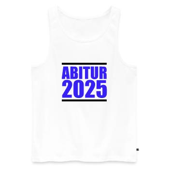 Abitur 2025 - Men's Premium Organic Tank Top - white - Front - Michal (187cm)