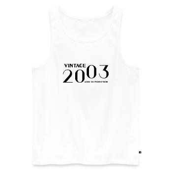 Vintage 2003 aged to perfection - Men's Premium Organic Tank Top - white - Front - Michal (187cm)