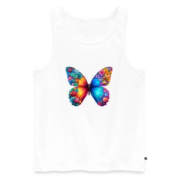 Colorful Butterfly Nature Inspired Summer Vibes - Men's Premium Organic Tank Top - white - Front - AI Model Male 178 light (178cm)