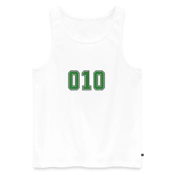 010 Rotterdam Varsity Oldskool Chemise Design - Débardeur bio Premium Homme - blanc - Devant - AI Model Male 178 light (178cm)