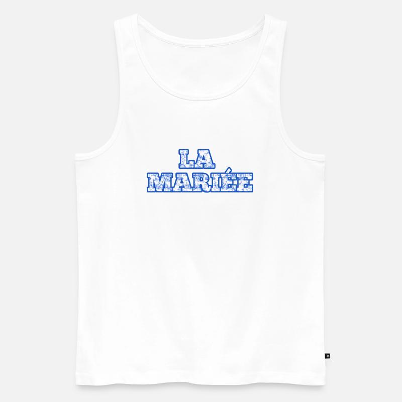 Die blaue Chinoiserie-Braut - Männer Premium Bio Tank Top - Weiß