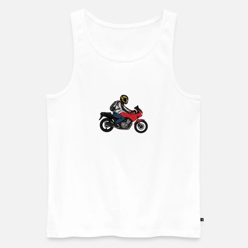 Radfahrer - Männer Premium Bio Tank Top - Weiß