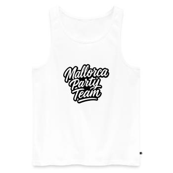 Mallorca Party Team - Männer Premium Bio Tank Top - Weiß - Vorne - AI Model Male 178 light (178cm)