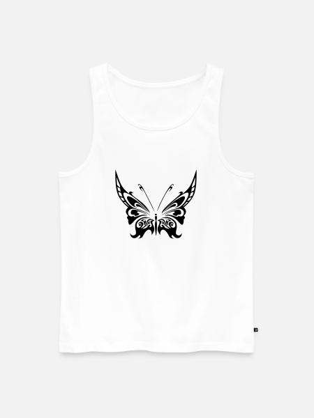 papillon 2 - Débardeur bio Premium Homme - blanc
