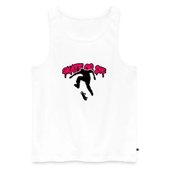Skate or Die - Débardeur bio Premium Homme - blanc - Devant - AI Model Male 178 light (178cm)
