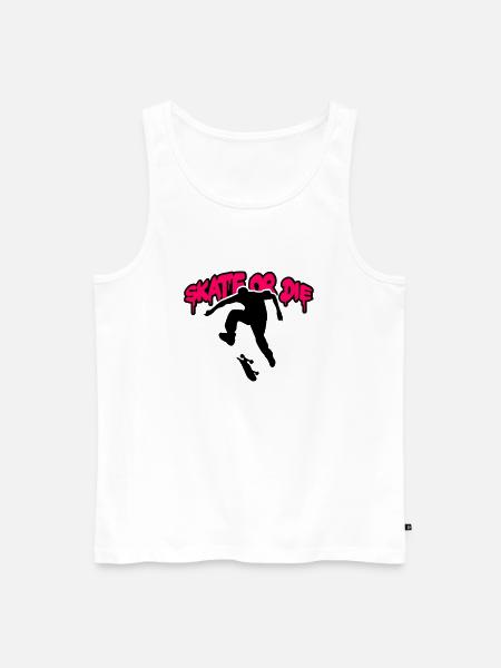 Skate Or Die - Männer Premium Bio Tank Top - Weiß