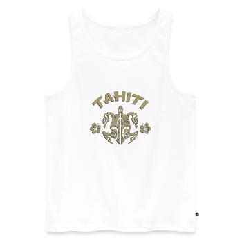 tahiti - Débardeur bio Premium Homme - blanc - Devant - Michal (187cm)