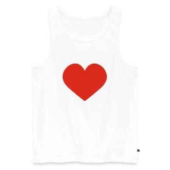 amour - Débardeur bio Premium Homme - blanc - Devant - Michal (187cm)