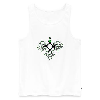 Kreiseadler_2f - Men's Premium Organic Tank Top - white - Front - AI Model Male 178 light (178cm)