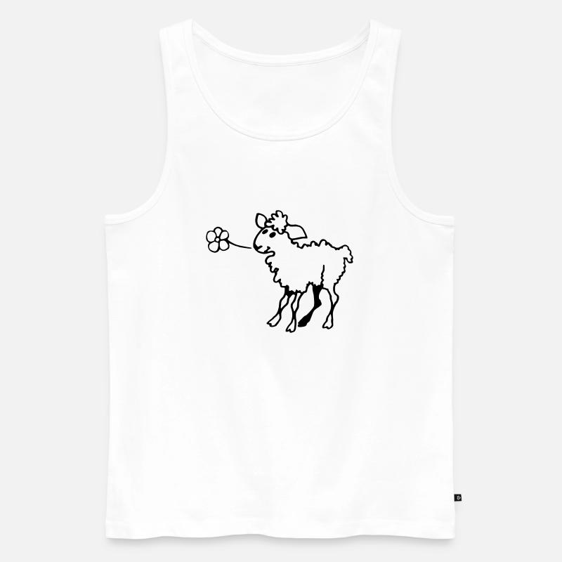Lamm - Männer Premium Bio Tank Top - Weiß