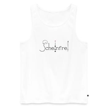 Scheinfrei - Männer Premium Bio Tank Top - Weiß - Vorne - Michal (187cm)