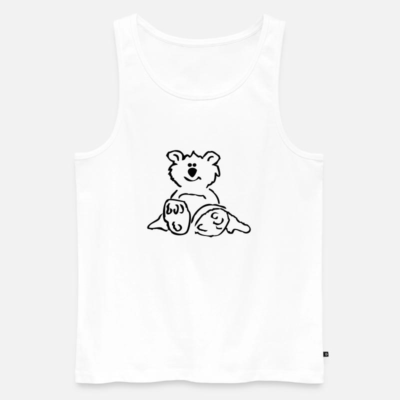 Teddy ... von wicki_de - Männer Premium Bio Tank Top - Weiß