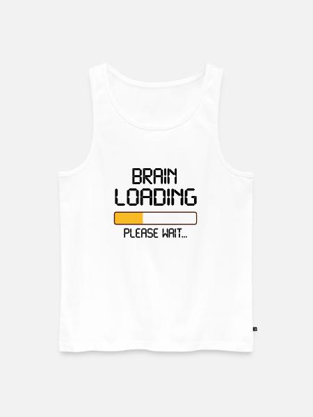 brain loading - Débardeur bio Premium Homme - blanc