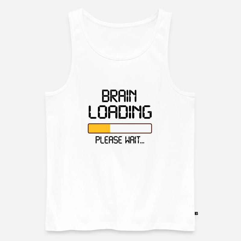 brain loading - Männer Premium Bio Tank Top - Weiß