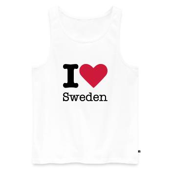 I Love Sweden - Débardeur bio Premium Homme - blanc - Devant - Michal (187cm)