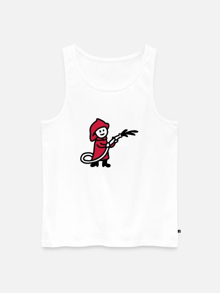 Firefighter - Men's Premium Organic Tank Top - white