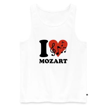 I love Mozart - Männer Premium Bio Tank Top - Weiß - Vorne - Michal (187cm)