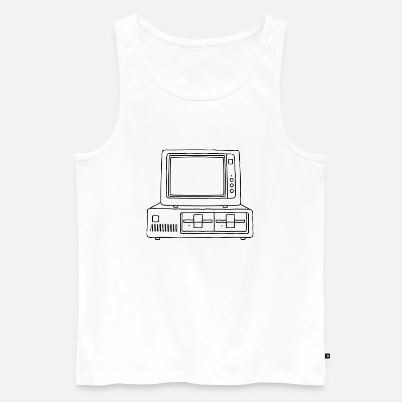 PC Computer - Männer Premium Bio Tank Top - Weiß