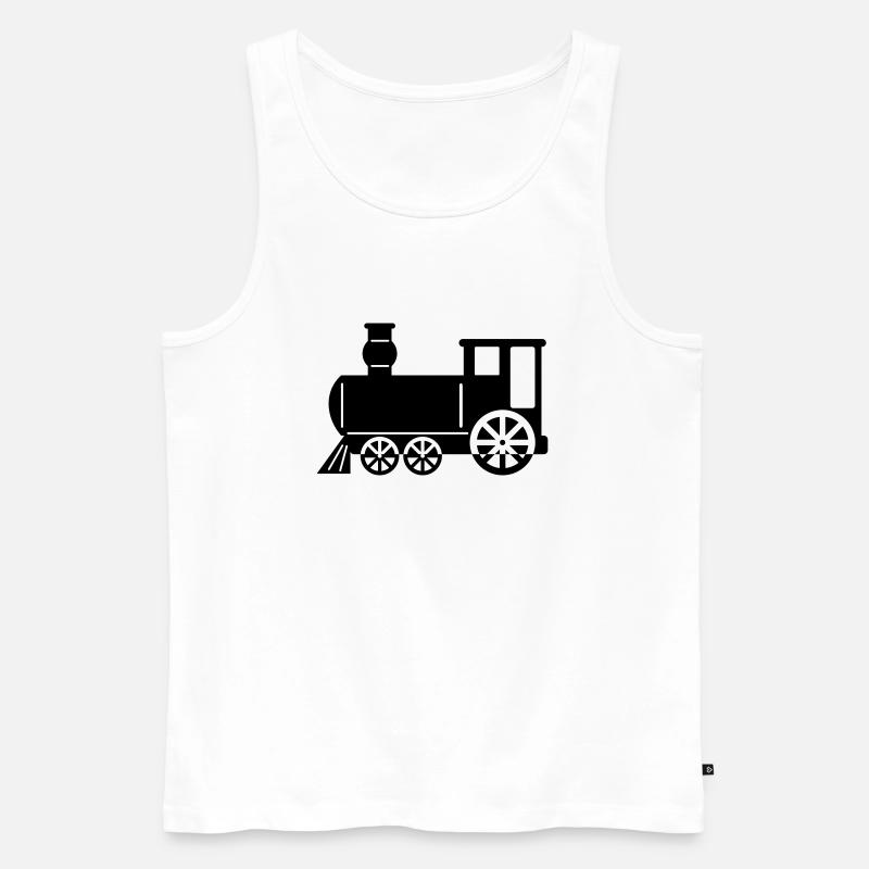 dampflok - Männer Premium Bio Tank Top - Weiß