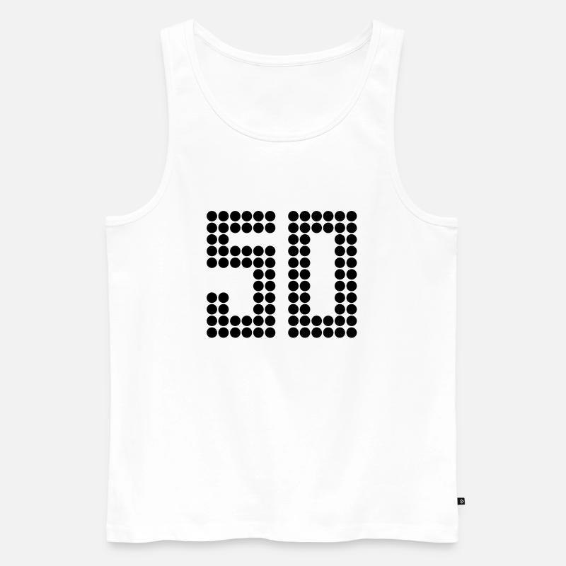 50 - Männer Premium Bio Tank Top - Weiß