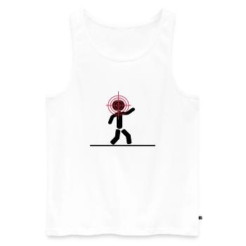headshot_target - Men's Premium Organic Tank Top - white - Front - Michal (187cm)