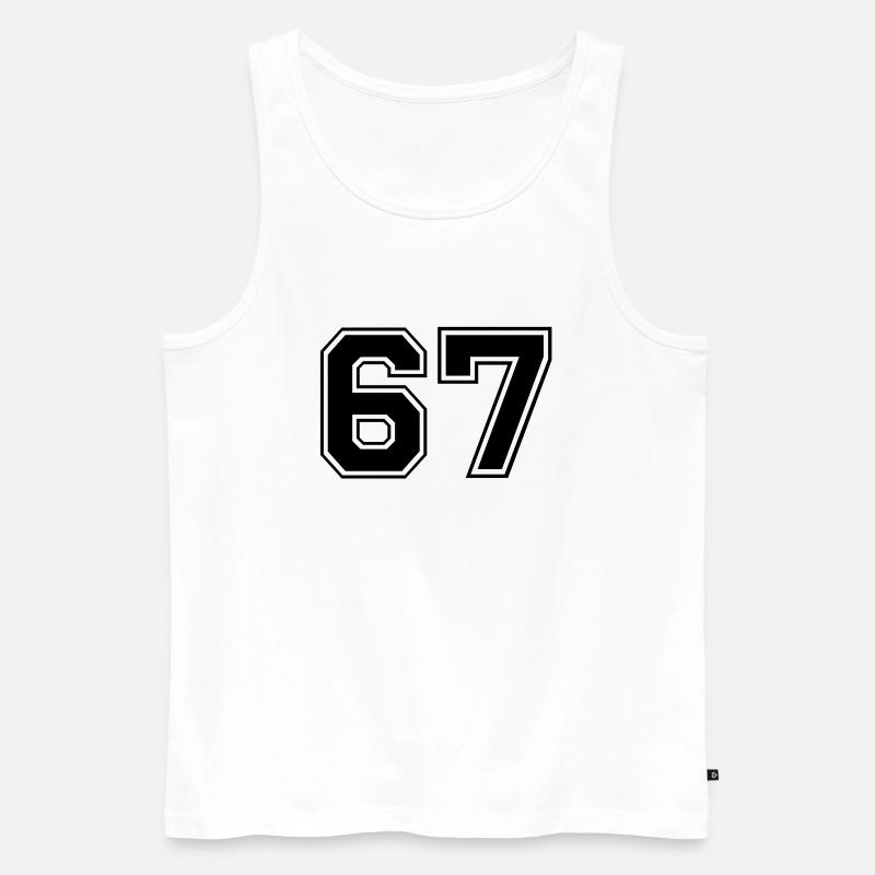 67 - Männer Premium Bio Tank Top - Weiß