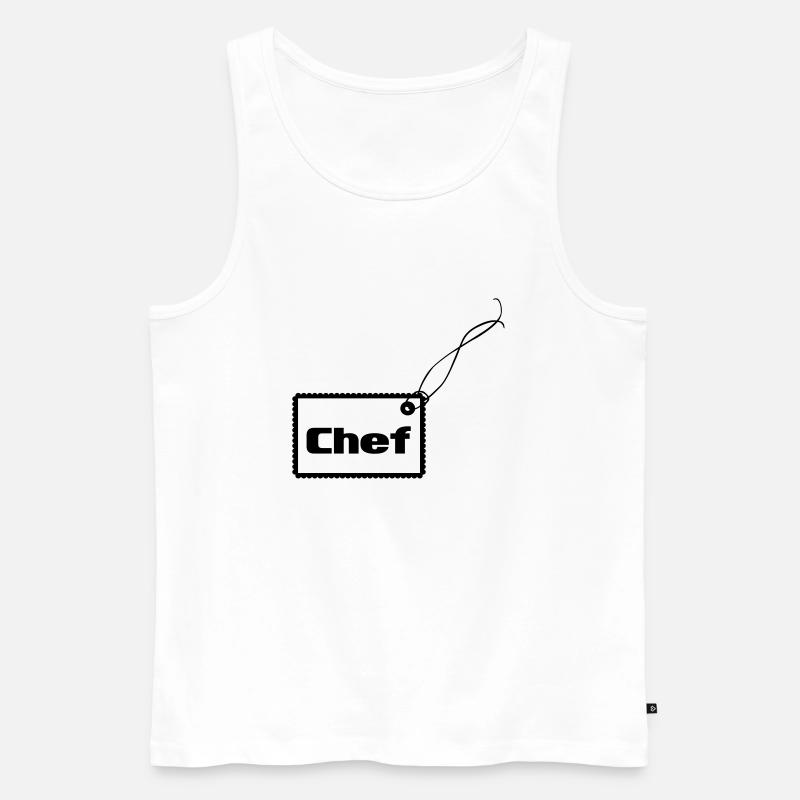 Chef Anhänger - Männer Premium Bio Tank Top - Weiß