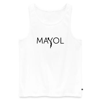 Apnea freediving - Mayol Legend - Men's Premium Organic Tank Top - white - Front - Michal (187cm)