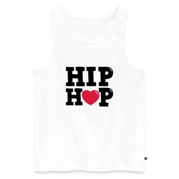 I heart Hip Hop - Débardeur bio Premium Homme - blanc - Devant - AI Model Male 178 light (178cm)