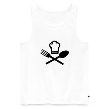 koch_logo_f1 - Men's Premium Organic Tank Top - white - Front - AI Model Male 178 light (178cm)