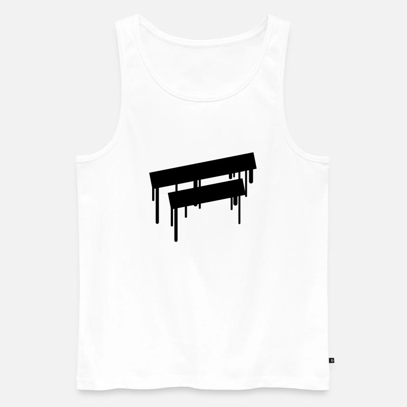 2_empty_graffiti_frames - Männer Premium Bio Tank Top - Weiß