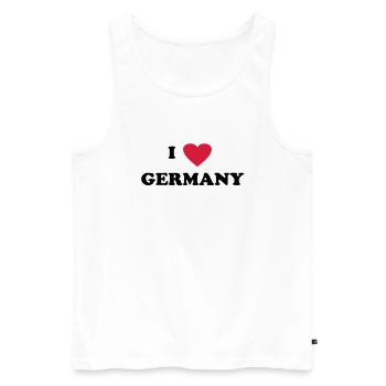 i love Germany - Men's Premium Organic Tank Top - white - Front - Michal (187cm)