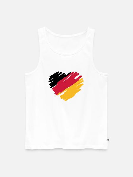 german heart - Männer Premium Bio Tank Top - Weiß