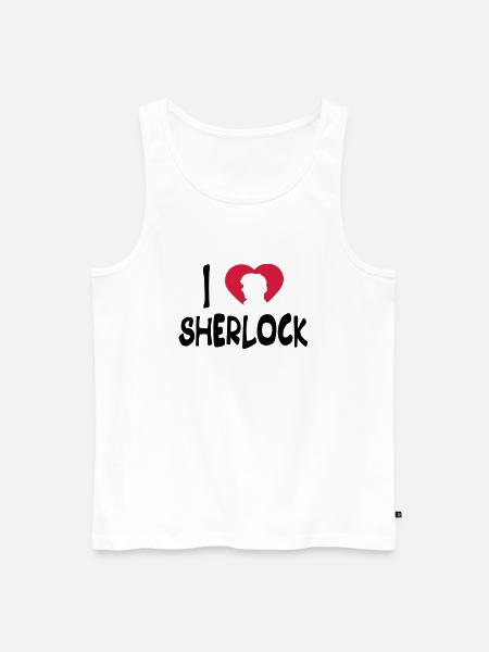 i love sherlock - Men's Premium Organic Tank Top - white