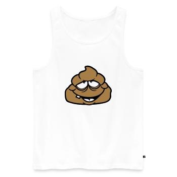 scheisse kot ekelig gesicht haufen haeufchen kacke - Männer Premium Bio Tank Top - Weiß - Vorne - AI Model Male 178 light (178cm)