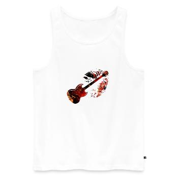 Gitarre - Männer Premium Bio Tank Top - Weiß - Vorne - Michal (187cm)
