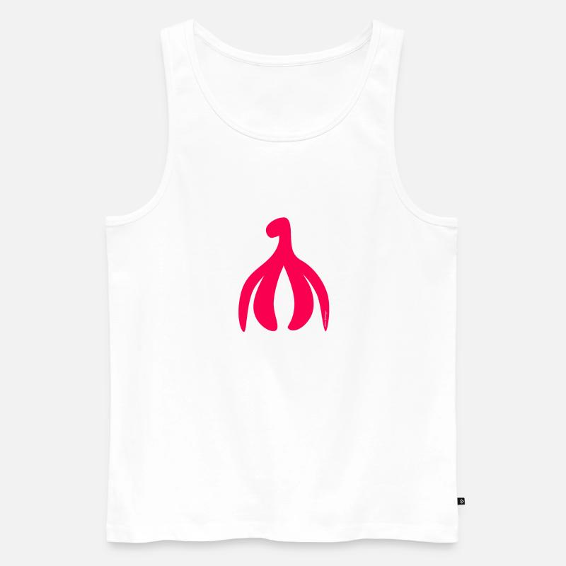 kitzler power pink, nüchtern - Männer Premium Bio Tank Top - Weiß