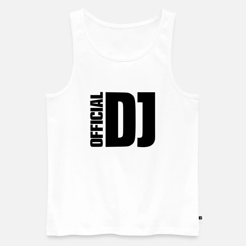 DJ - Männer Premium Bio Tank Top - Weiß