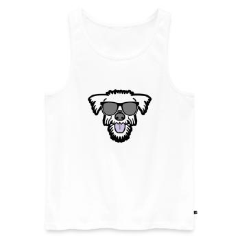 chien frais dans les vacances d'été - Débardeur bio Premium Homme - blanc - Devant - Michal (187cm)