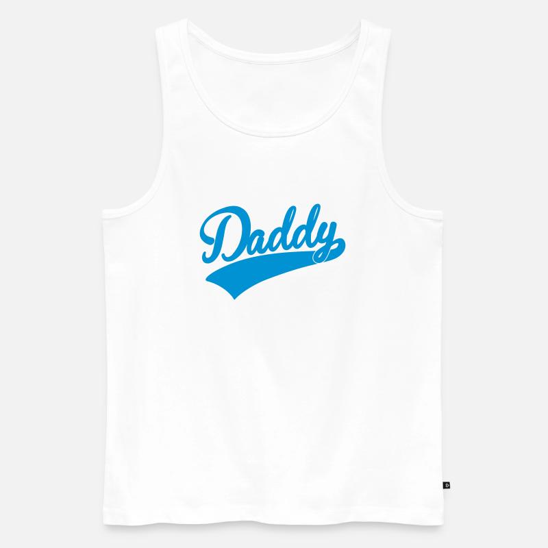 daddy - Männer Premium Bio Tank Top - Weiß