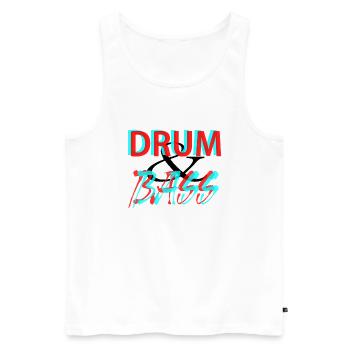 Drum and Bass - Men's Premium Organic Tank Top - white - Front - Michal (187cm)