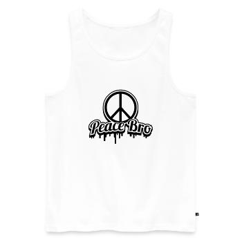 pace_bro_ha1 - Men's Premium Organic Tank Top - white - Front - AI Model Male 178 light (178cm)